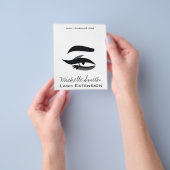 Zwarte eyeliner wimper extensie henna make-up pict flyer (Hand)