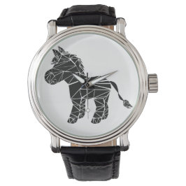 Zwarte ezel horloge