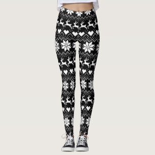 Zwarte Fair Isle Print (of kies kleur) Leggings