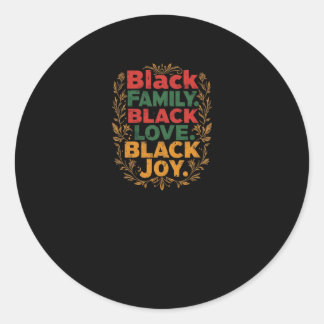 Zwarte Familie Eenheid Afrocentrische Trots Melani Ronde Sticker