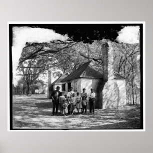 Zwarte familie in de Hermitage, Savannah, Ga. c190 Poster