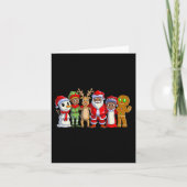 Zwarte familie kerst afro afro afro american santa kaart (Voorkant)