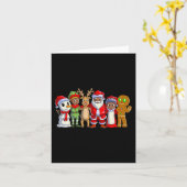 Zwarte familie kerst afro afro afro american santa kaart (Gele Bloem)