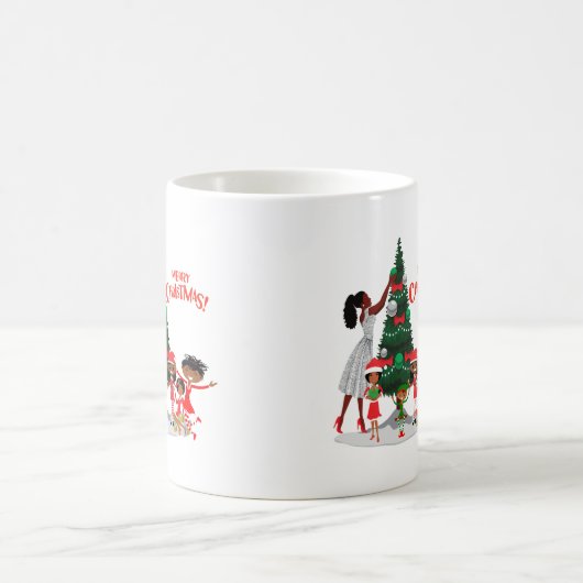  Zwarte Familie Kerstmis Mok (Center)