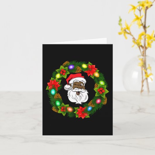 Zwarte familie vrolijke kerstkrans afrikaans ameri kaart (Gele Bloem)