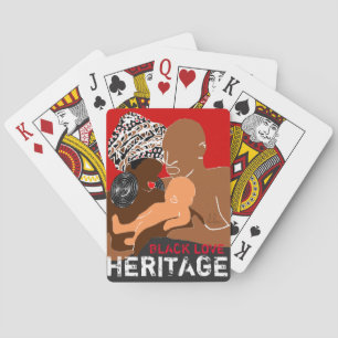 Zwarte Familie Zwarte Liefde AFRIKAANS Erfgoed Pokerkaarten