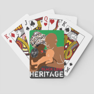 Zwarte Familie Zwarte Liefde AFRIKAANS Erfgoed Pokerkaarten