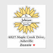 Zwarte familienaam en adres mailbox gepersonalisee