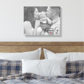 Zwarte familienaam Oost. Year Red Heart Family Fot Canvas Afdruk (Insitu (Slaapkamer))