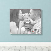 Zwarte familienaam Oost. Year Red Heart Family Fot Canvas Afdruk (Insitu (Houten vloer))