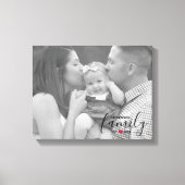 Zwarte familienaam Oost. Year Red Heart Family Fot Canvas Afdruk (Voorkant)