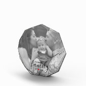 Zwarte familienaam Oost. Year Red Heart Family Fot Fotoblokken (Rechts)