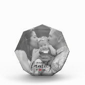 Zwarte familienaam Oost. Year Red Heart Family Fot Fotoblokken (Voorkant)