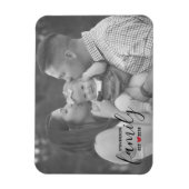 Zwarte familienaam Oost. Year Red Heart Family Fot Magneet (Verticaal)