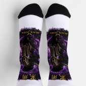 Zwarte fantasy sokken met stier hoofd helm (Top)