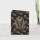 🖤 Zwarte Farao Mummie Uitnodiging 🎃✉️ (Achterkant)