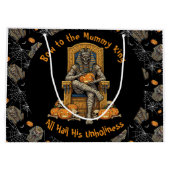 🖤 Zwarte Farao Mummy Gift Bag 🎃👑 Groot Cadeauzakje (Achterkant)