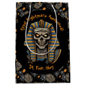 🖤 Zwarte Farao Mummy Gift Bag 🎃👑 Medium Cadeauzakje (Voorkant)