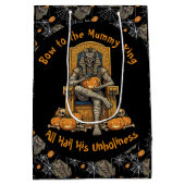 🖤 Zwarte Farao Mummy Gift Bag 🎃👑 Medium Cadeauzakje (Achterkant)