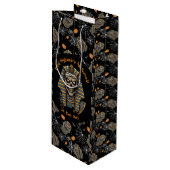 🖤 Zwarte Farao Mummy Gift Bag 🎃👑 Wijn Cadeautas (Voorkant Gekanteld)