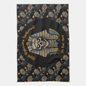 🖤 Zwarte Farao Mummy Keuken Handdoek 🎃 (Verticaal)
