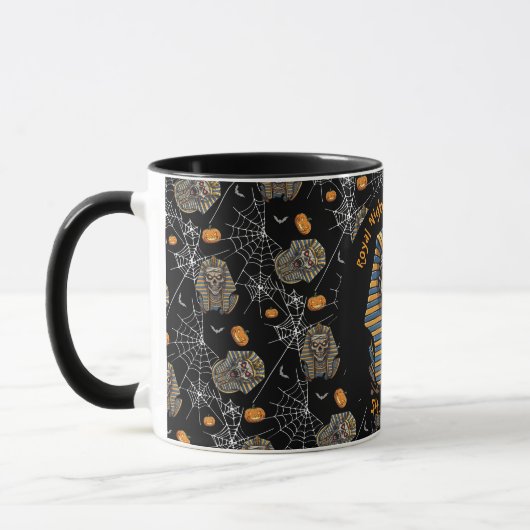 🖤 Zwarte Farao Mummy Mok 🎃☕👑 (Links)