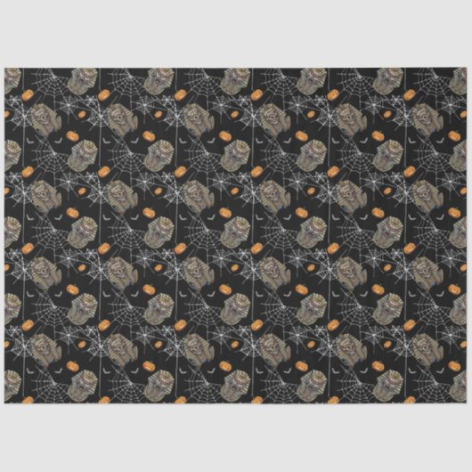 🖤 Zwarte Farao Mummy Tissue Paper 🎃👑 Tissuepapier (Voorkant)