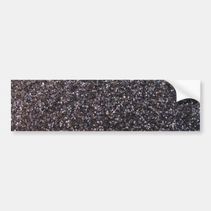 Zwarte faux glitter-afbeelding bumpersticker