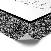 Zwarte faux-glitterzitje poster (Hoek)