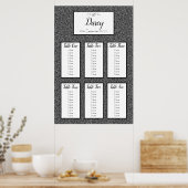 Zwarte faux-glitterzitje poster (Keuken)