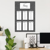 Zwarte faux-glitterzitje poster (Thuiskantoor)