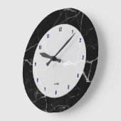 Zwarte faux marmer grote klok (Hoek)