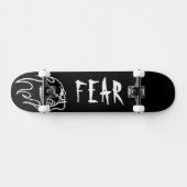Zwarte Fear Skatebord Deck met Wit Skateboard (Horizontaal)
