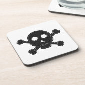 Zwarte feelhuid bier onderzetter (Linkerzijde)