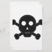 Zwarte feelhuid briefpapier (Voorkant / Achterkant)