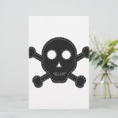 Zwarte feelhuid briefpapier (Staand voorkant)