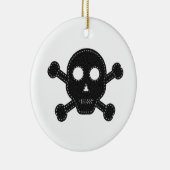 Zwarte feelhuid keramisch ornament (Rechts)