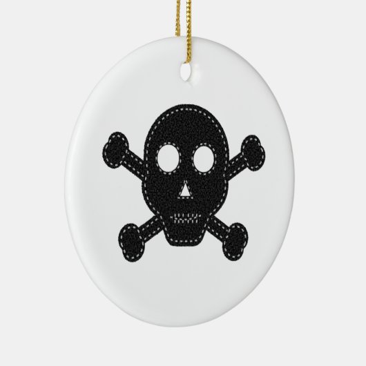 Zwarte feelhuid keramisch ornament (Rechts)