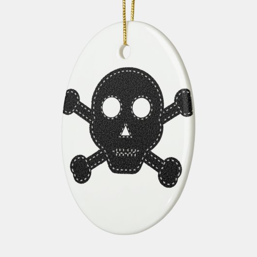 Zwarte feelhuid keramisch ornament (Links)