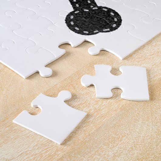 Zwarte feelhuid legpuzzel (Zijkant)