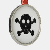 Zwarte feelhuid metalen ornament (Rechts)
