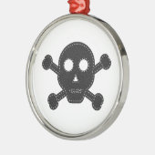 Zwarte feelhuid metalen ornament (Links)