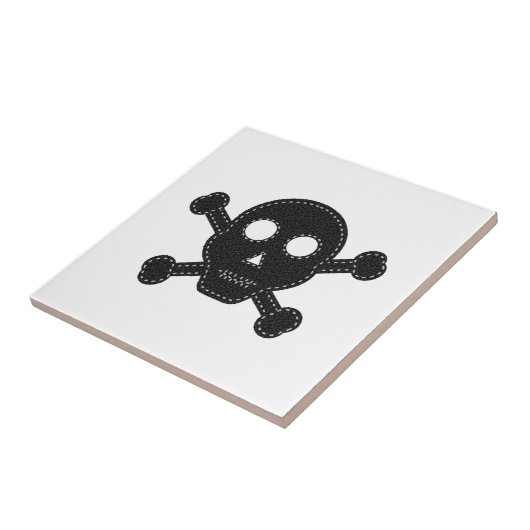 Zwarte feelhuid tegeltje (Zijkant)