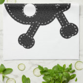 Zwarte feelhuid theedoek (Gevouwen)