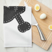 Zwarte feelhuid theedoek (Quarter Fold)