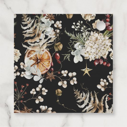 Zwarte feestdag bedankjes labels (Achterkant)