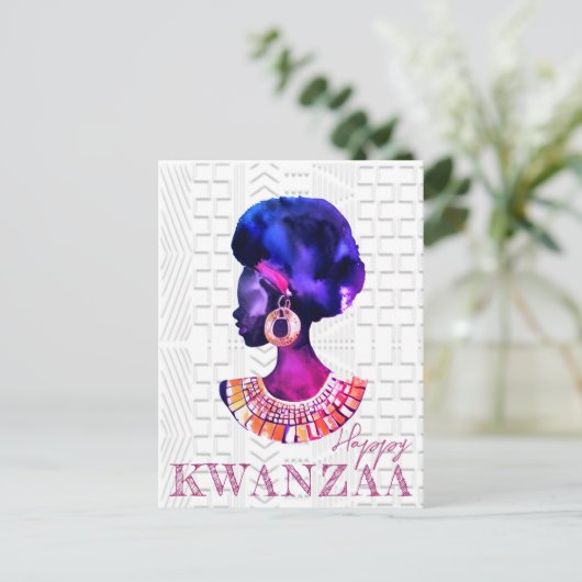 Zwarte feestdag briefkaart (Staand voorkant)