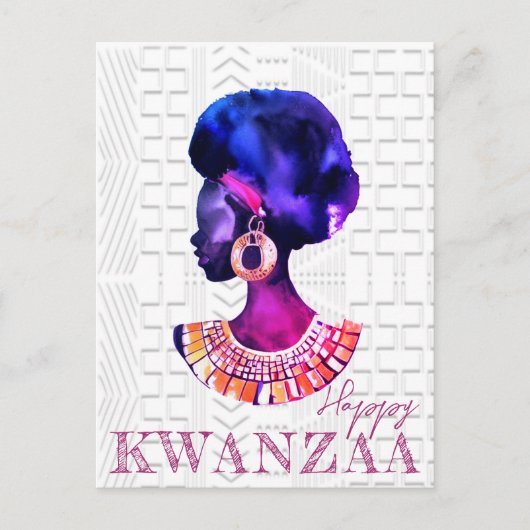 Zwarte feestdag briefkaart (Voorkant)