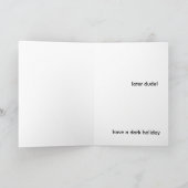 Zwarte feestdag feestdagen kaart (Binnen)