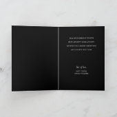 Zwarte feestdag met prettige kerstbomen kaart (Binnen)